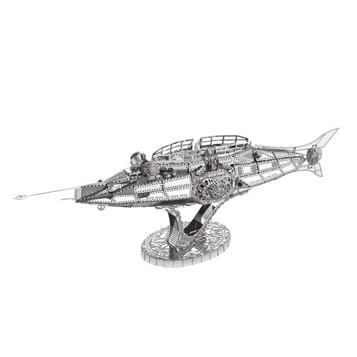 Mô hình kim loại lắp ráp 3D Tàu ngầm Nautilus (Silver) - Metal Works MP454