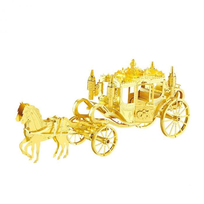 Mô hình kim loại lắp ráp 3D Xe Ngựa Cổ Tích (Gold) - Metal Works MP260