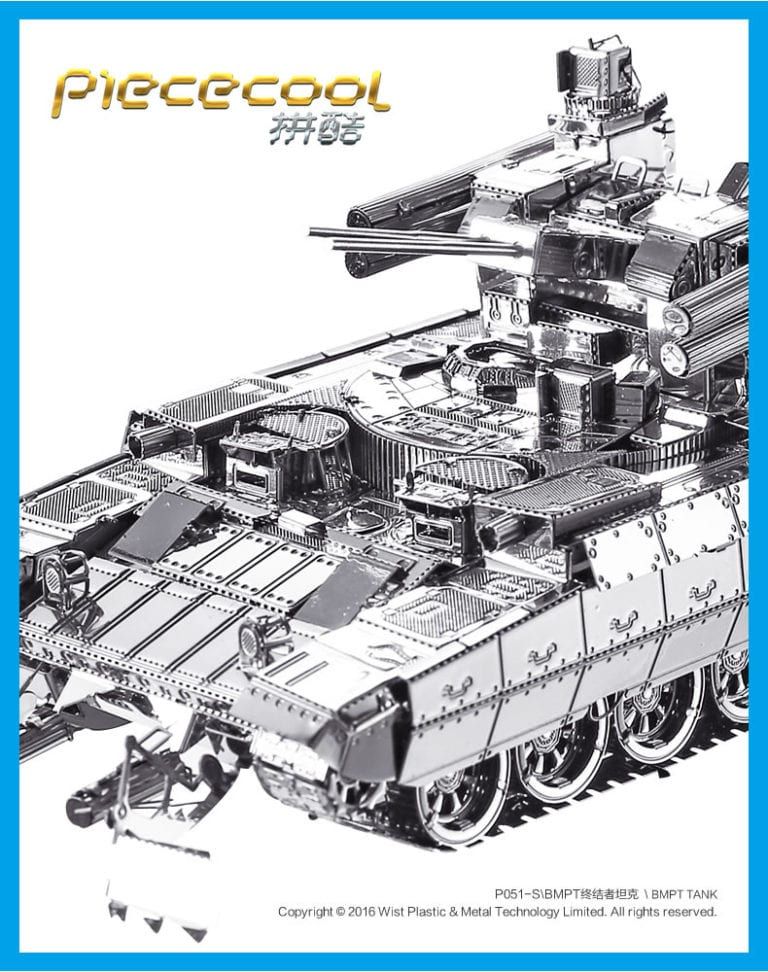 Mô Hình Kim Loại Lắp Ráp 3D Xe Tăng BMPT (Silver) – Piececool MP132