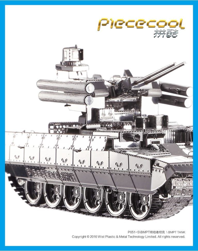 Mô Hình Kim Loại Lắp Ráp 3D Xe Tăng BMPT (Silver) – Piececool MP132