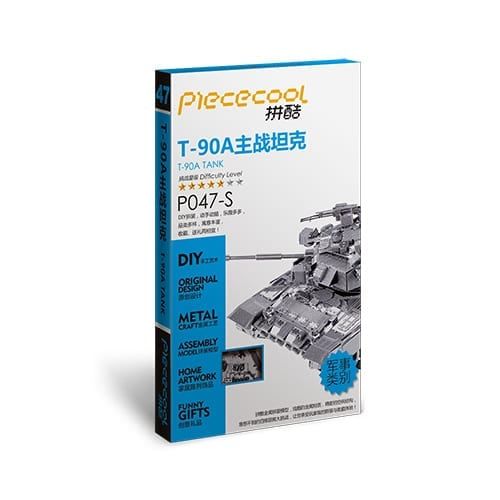 Mô Hình Kim Loại Lắp Ráp 3D Xe Tăng T-90A (Silver) – Piececool MP100