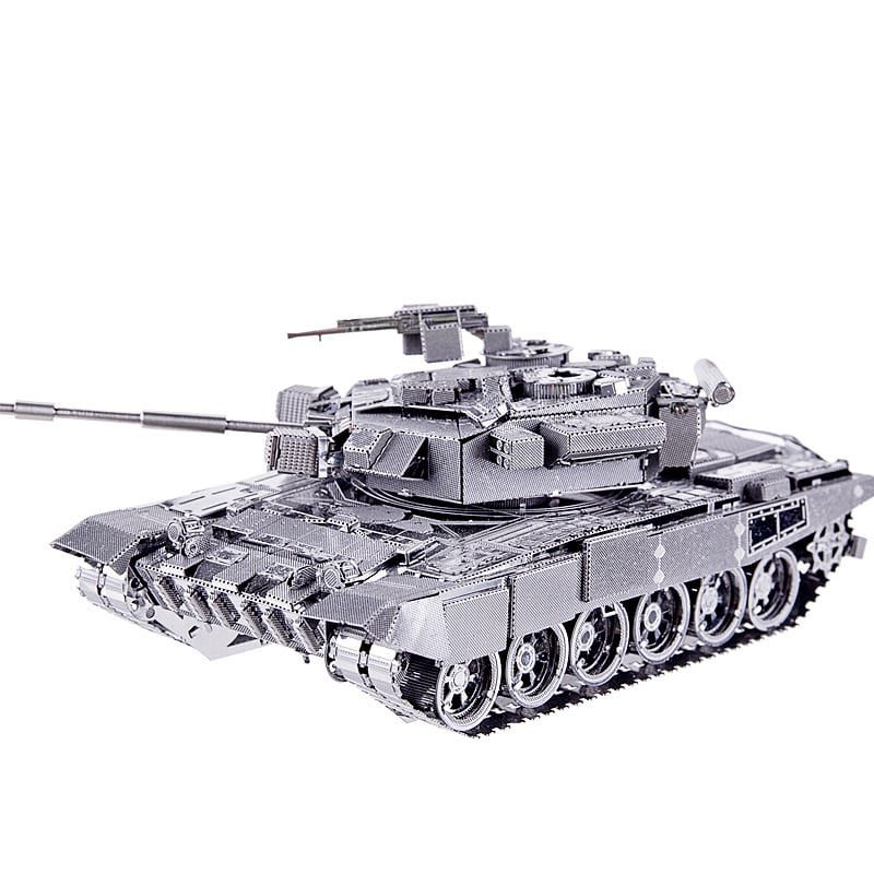 Mô Hình Kim Loại Lắp Ráp 3D Xe Tăng T-90A (Silver) – Piececool MP100