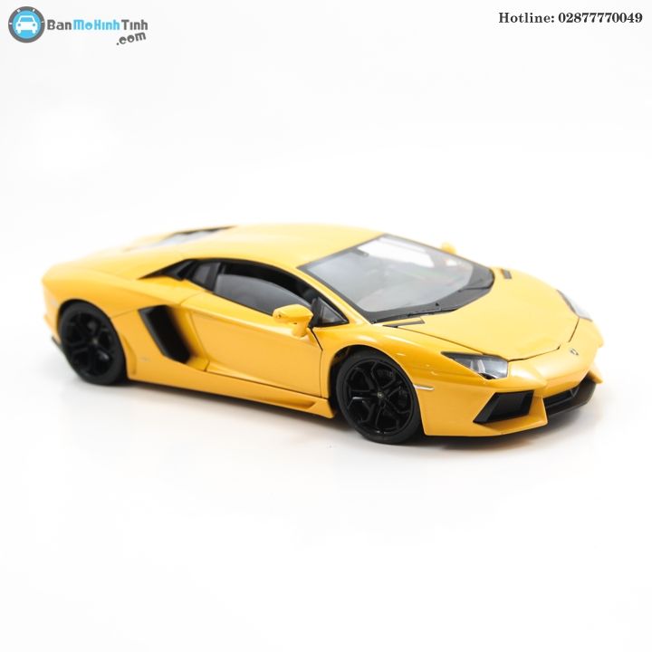 Mô hình xe ô tô Lamborghini Aventador Lp700 Yellow 1:24 Welly- 24033