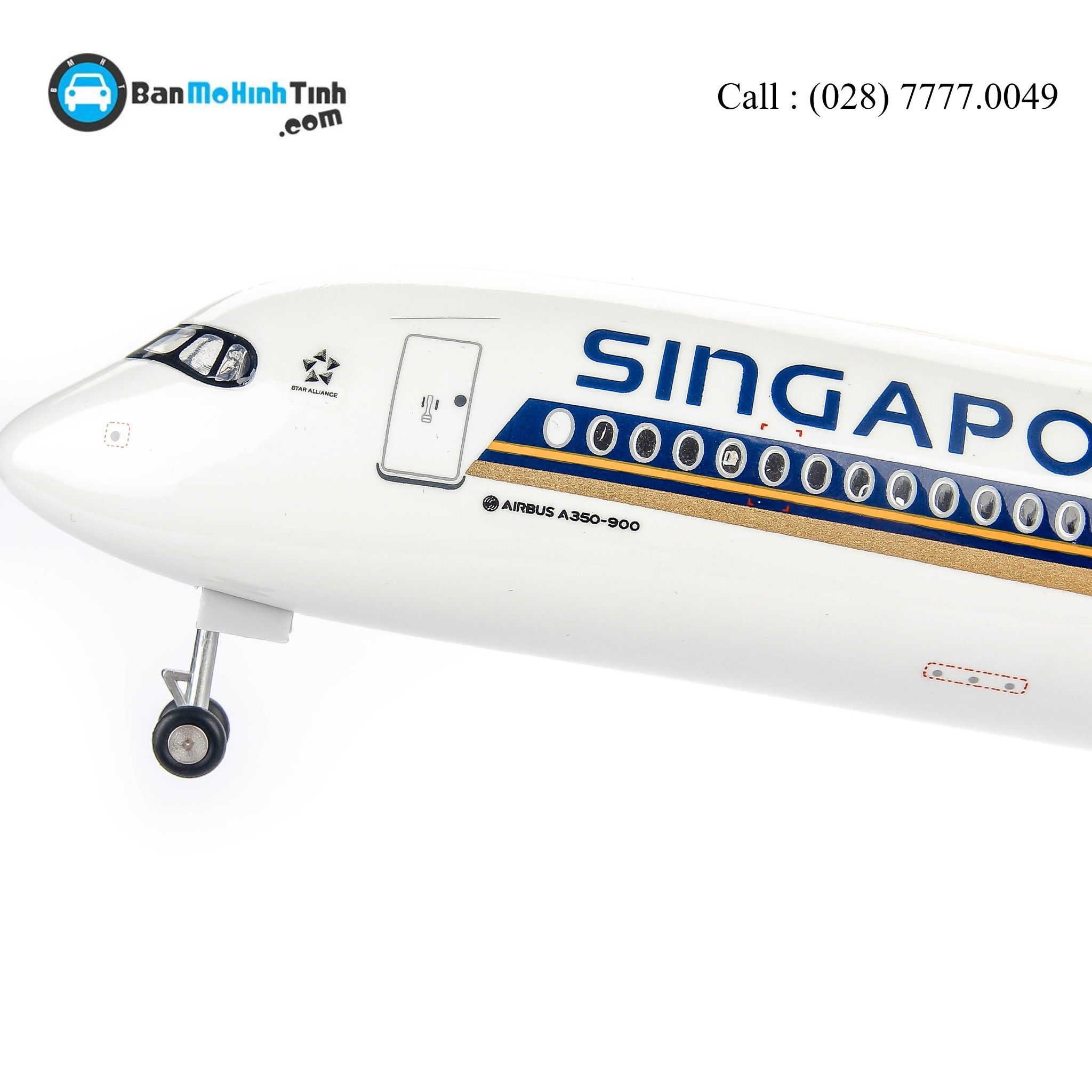 MÔ HÌNH MÁY BAY AIRBUS A350 SINGAPORE AIRLINES 47CM (LED)