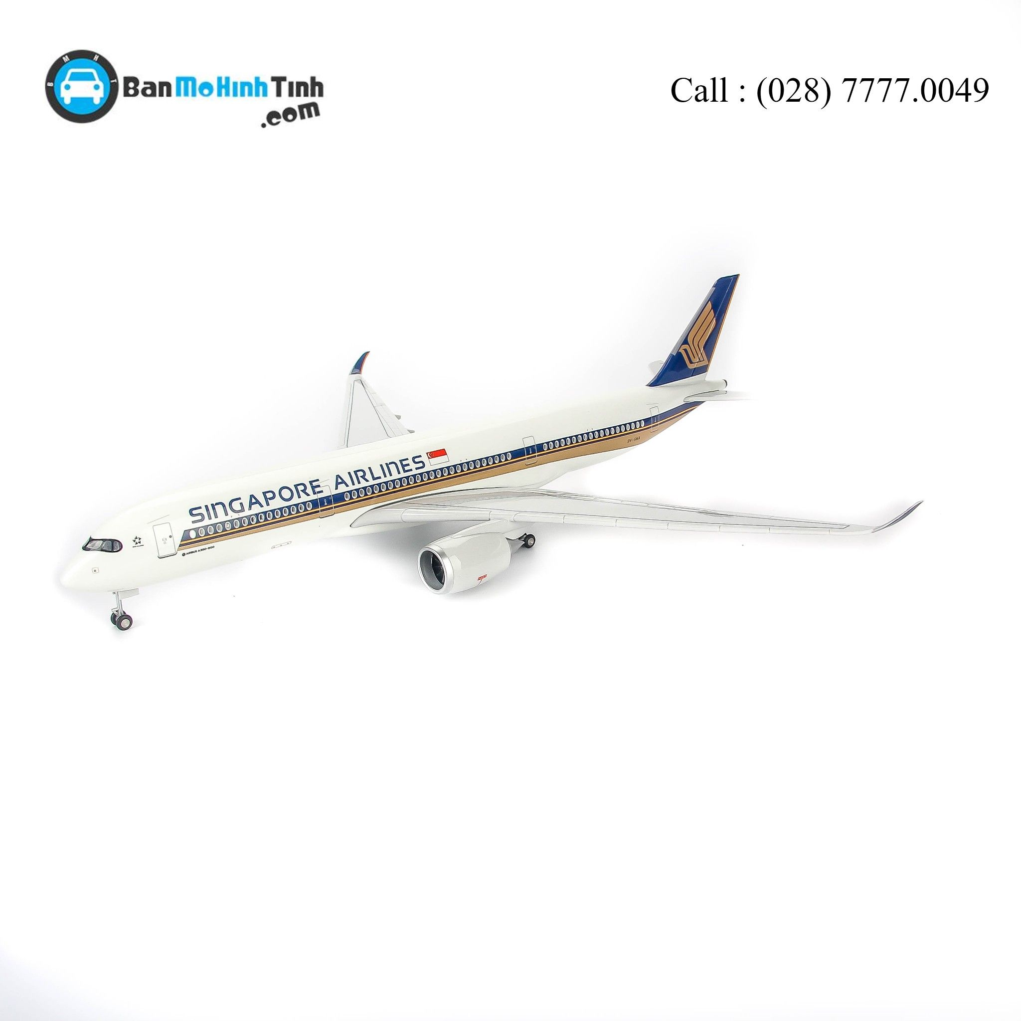 MÔ HÌNH MÁY BAY AIRBUS A350 SINGAPORE AIRLINES 47CM (LED)