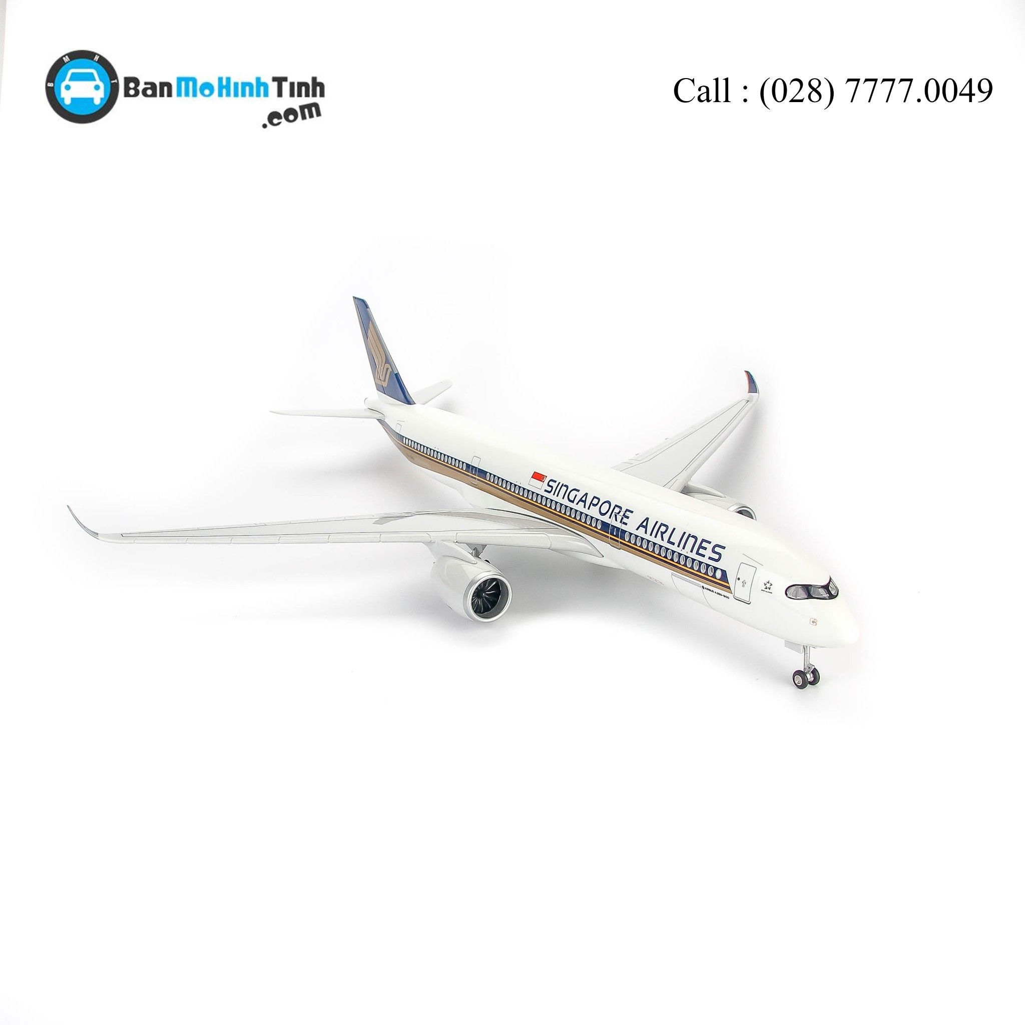 MÔ HÌNH MÁY BAY AIRBUS A350 SINGAPORE AIRLINES 47CM (LED)