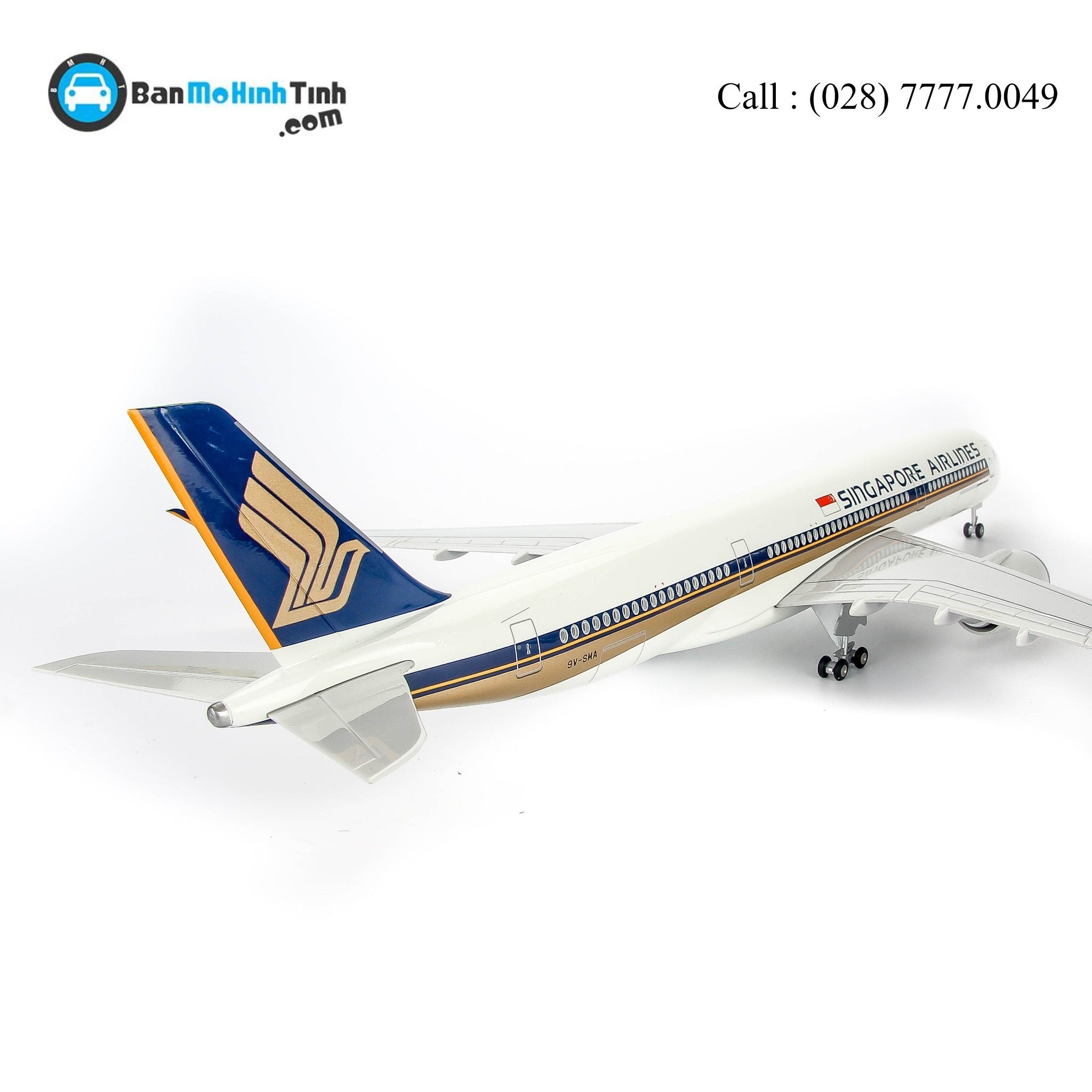 MÔ HÌNH MÁY BAY AIRBUS A350 SINGAPORE AIRLINES 47CM (LED)
