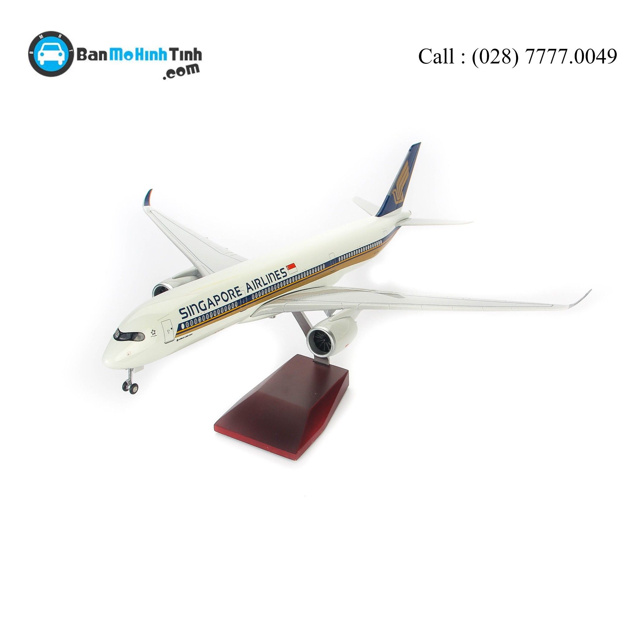 MÔ HÌNH MÁY BAY AIRBUS A350 SINGAPORE AIRLINES 47CM (LED)