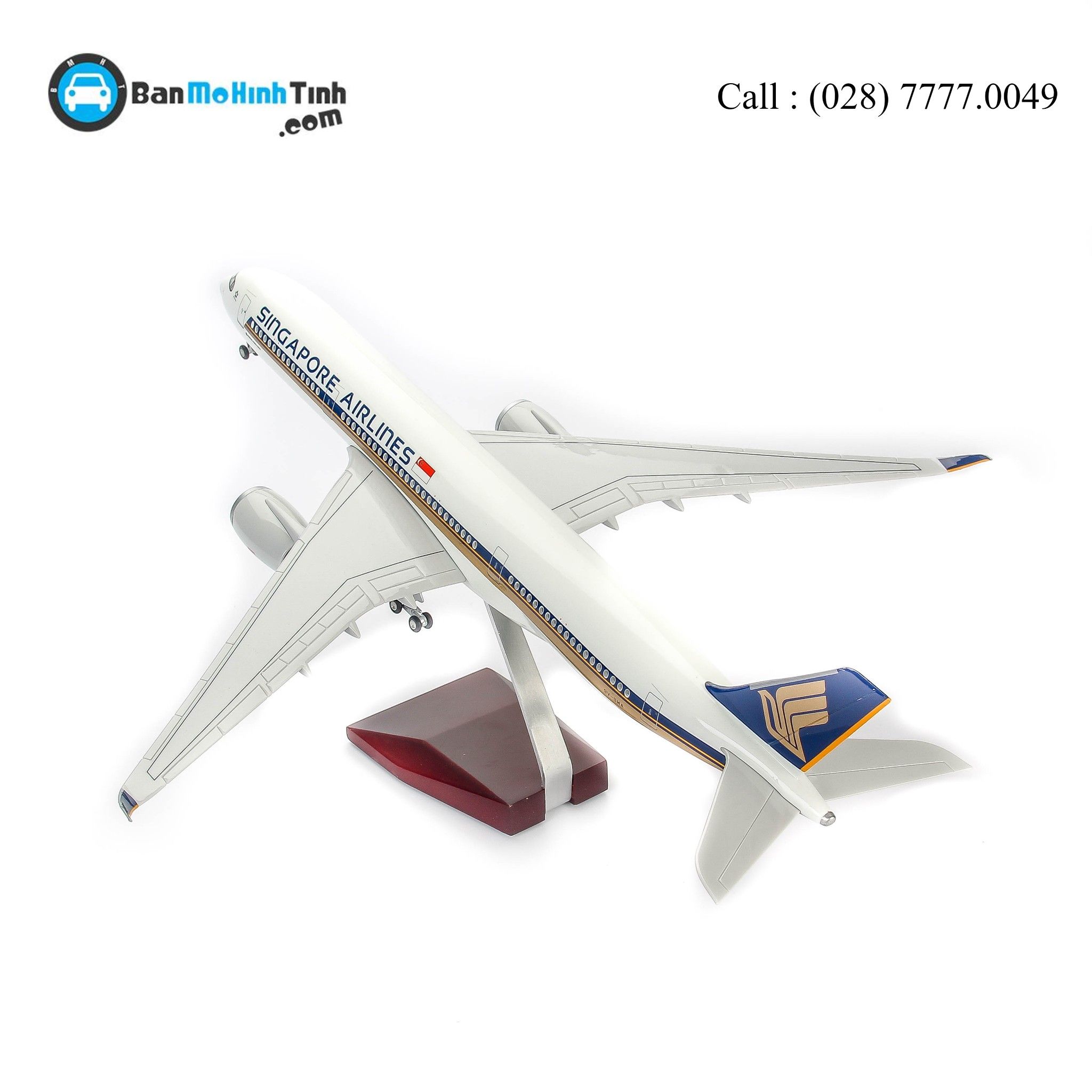 MÔ HÌNH MÁY BAY AIRBUS A350 SINGAPORE AIRLINES 47CM (LED)