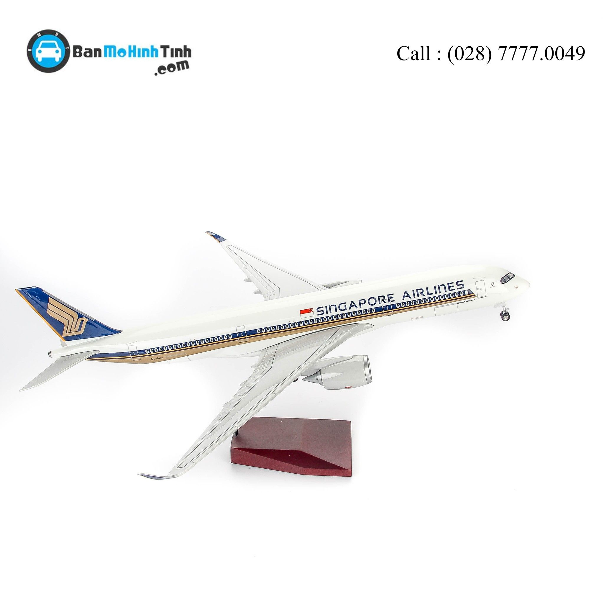 MÔ HÌNH MÁY BAY AIRBUS A350 SINGAPORE AIRLINES 47CM (LED)
