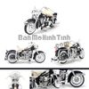 Mô hình mô tô Harley - Davidson FLH Duo Glide 1962 1:18 Maisto Black (3)