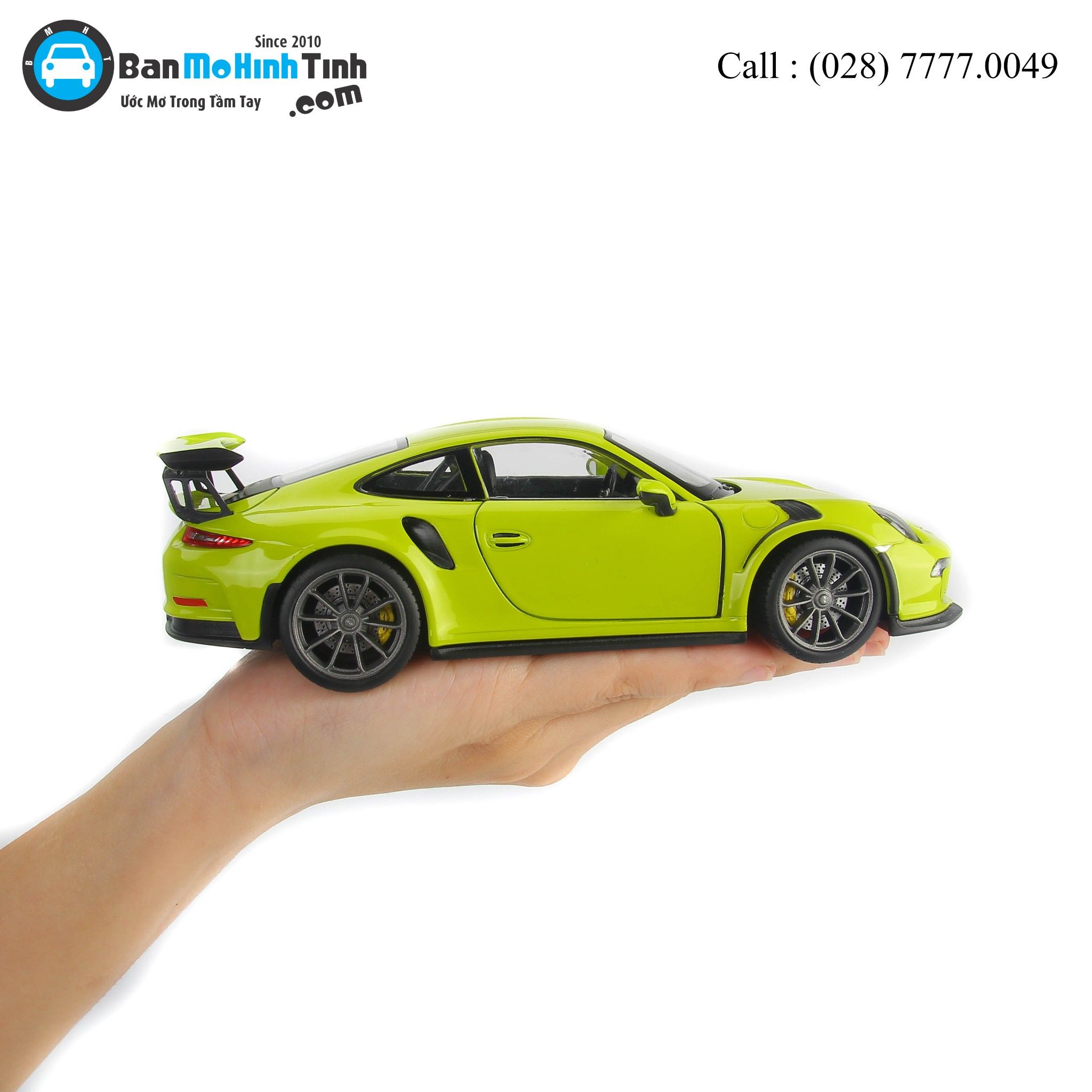 MÔ HÌNH PORSCHE 911 GT3 RS GREEN 1:24 WELLY- 24080W
