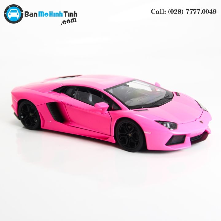MÔ HÌNH LAMBORGHINI AVENTADOR LP700 PINK 1:24 WELLY- 24033P