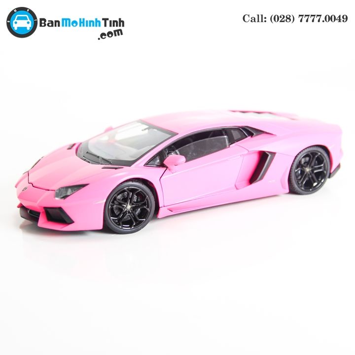 MÔ HÌNH LAMBORGHINI AVENTADOR LP700 PINK 1:24 WELLY- 24033P