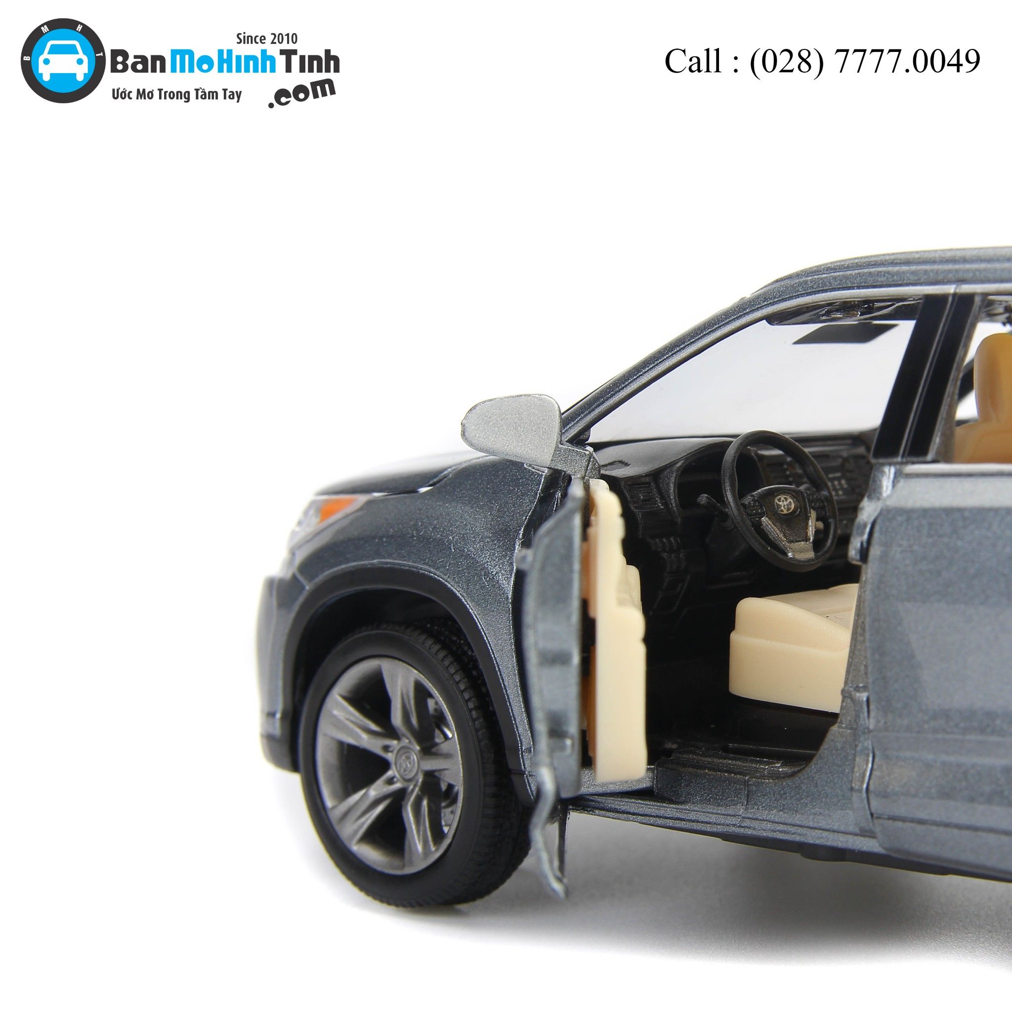 MÔ HÌNH TOYOTA HIGHLANDER 2019 GRAY 1:32 JACKIE KIM