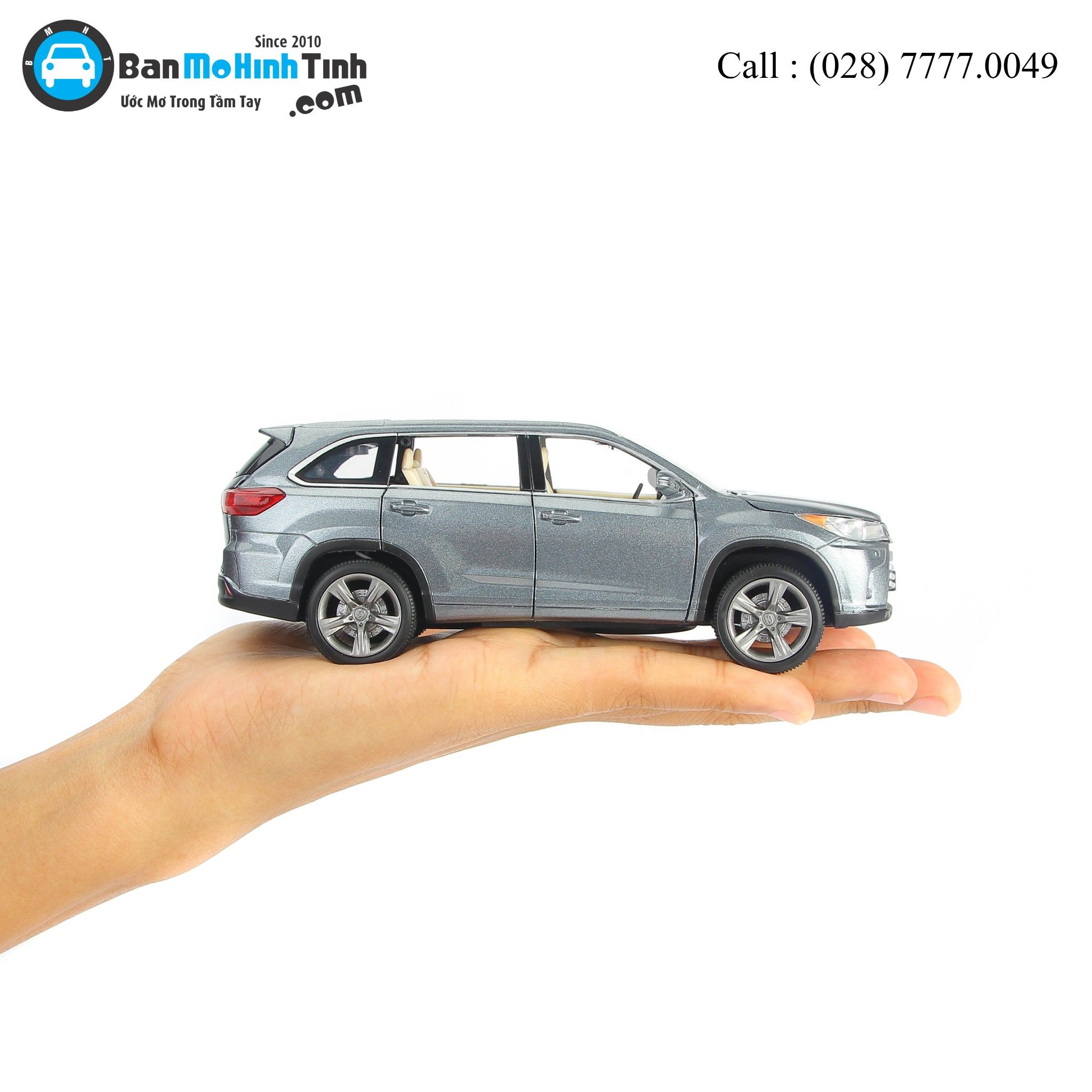 MÔ HÌNH TOYOTA HIGHLANDER 2019 GRAY 1:32 JACKIE KIM