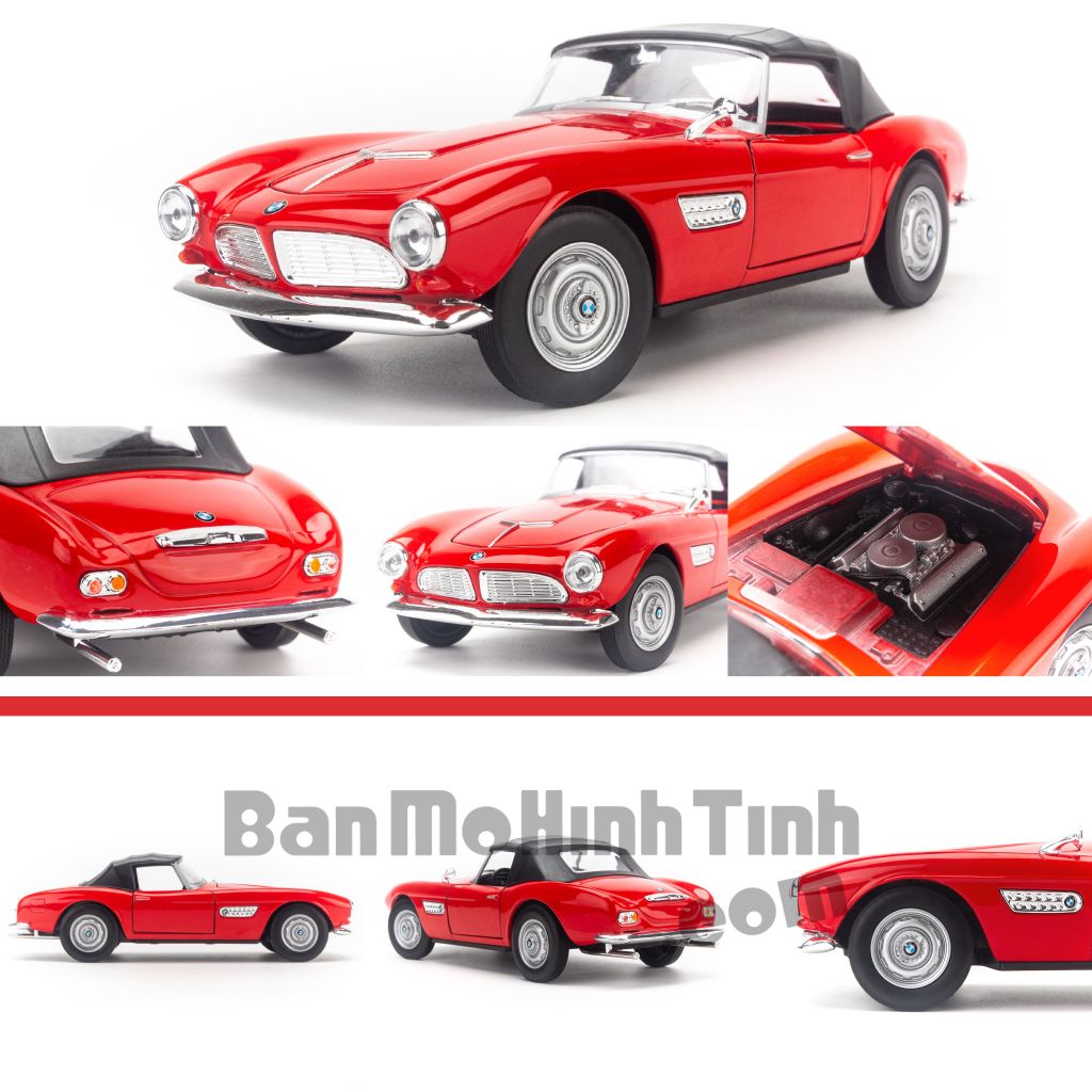 Mô hình xe BMW 507 Soft-Top 1:24 Welly - 24097H