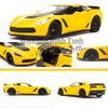 Mô hình xe Chevrolet Corvette Z06 2017 1:24 Welly Yellow (3)