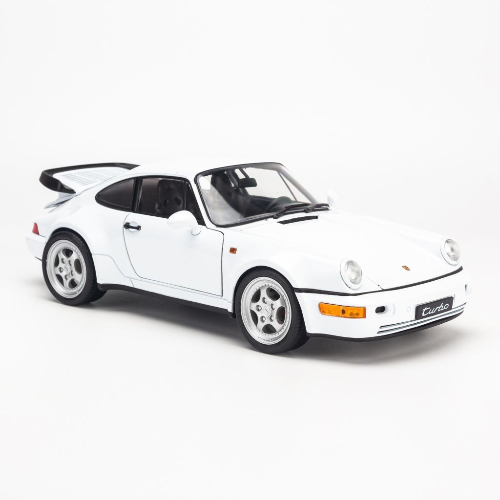 Mô hình xe cổ Porsche 964 Turbo 1:18 Welly White