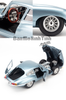 Mô hình xe Jaguar E-Type Coupe 1:18 Bburago Silver/Blue - MH-18-12044