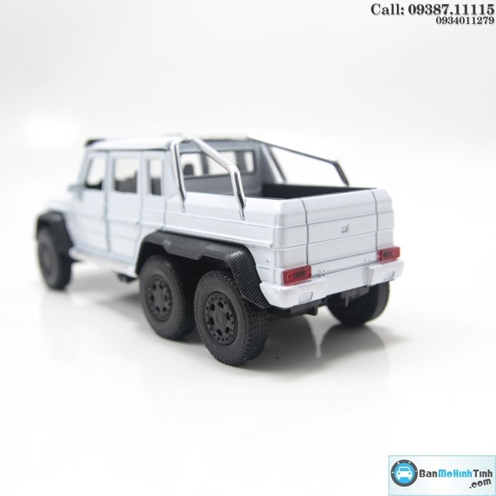 MÔ HÌNH MERCECES-BENZ G63 AMG 6X6 WHITE 1:36 WELLY