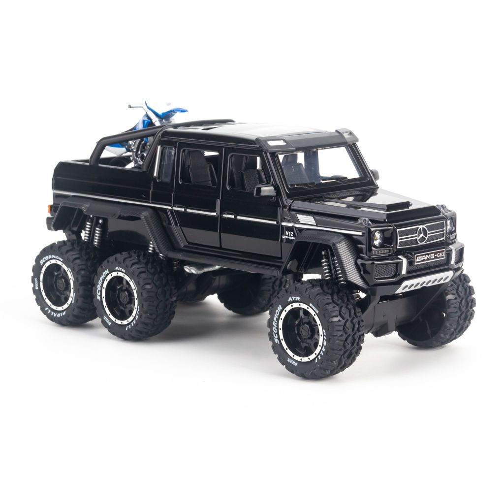 Mô hình xe Mercedes Benz G63 AMG 6x6 Black 1:24 XHD