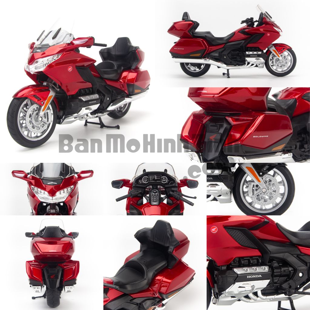 Mô hình xe mô tô Honda Gold Wing Tour 2020 1:12 Welly - 62202T