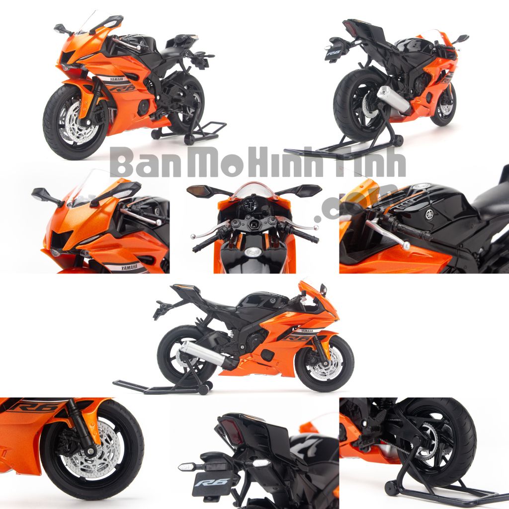Mô hình xe mô tô Yamaha YZF-R6 2020 1:12 Welly - 62201