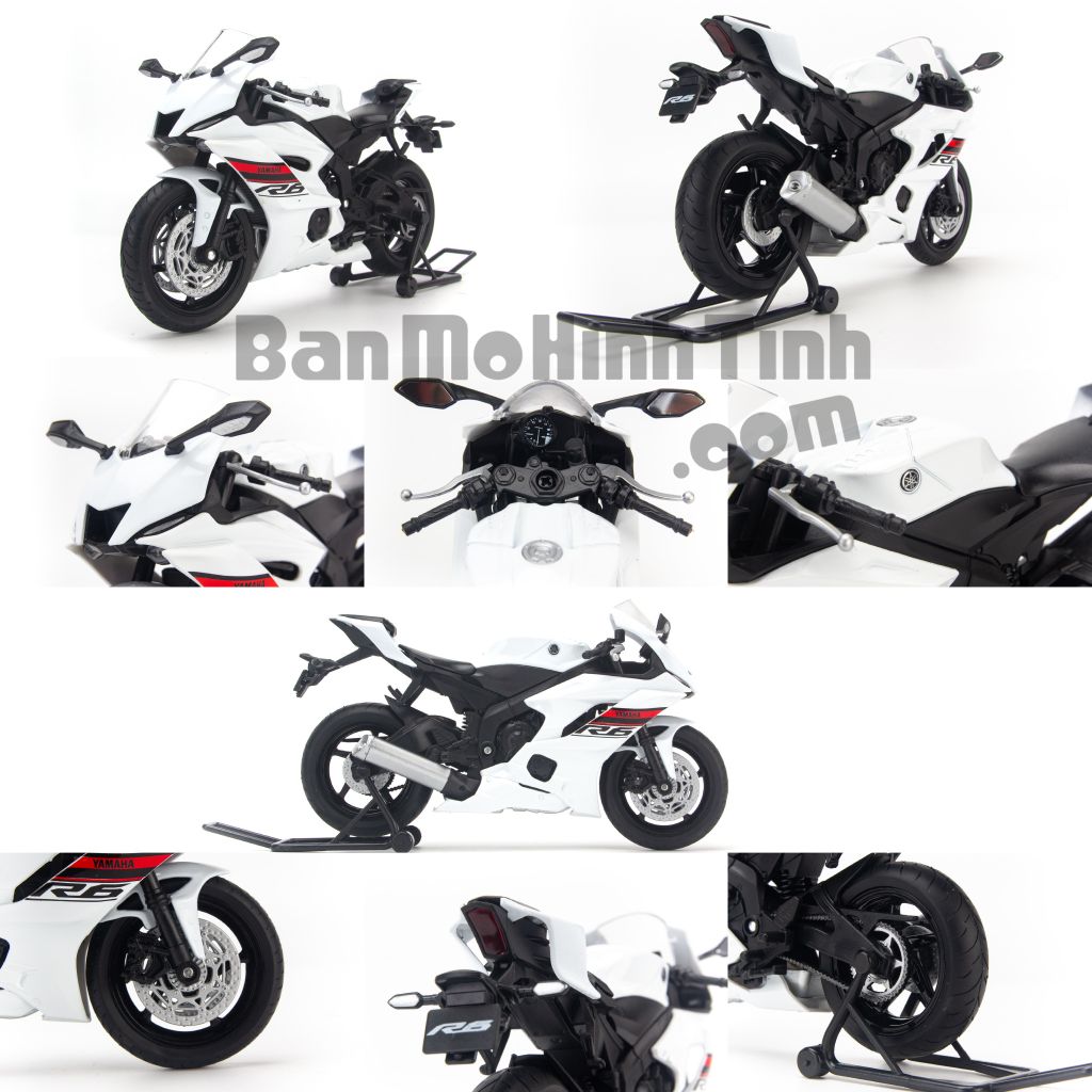 Mô hình xe mô tô Yamaha YZF-R6 2020 1:12 Welly - 62201