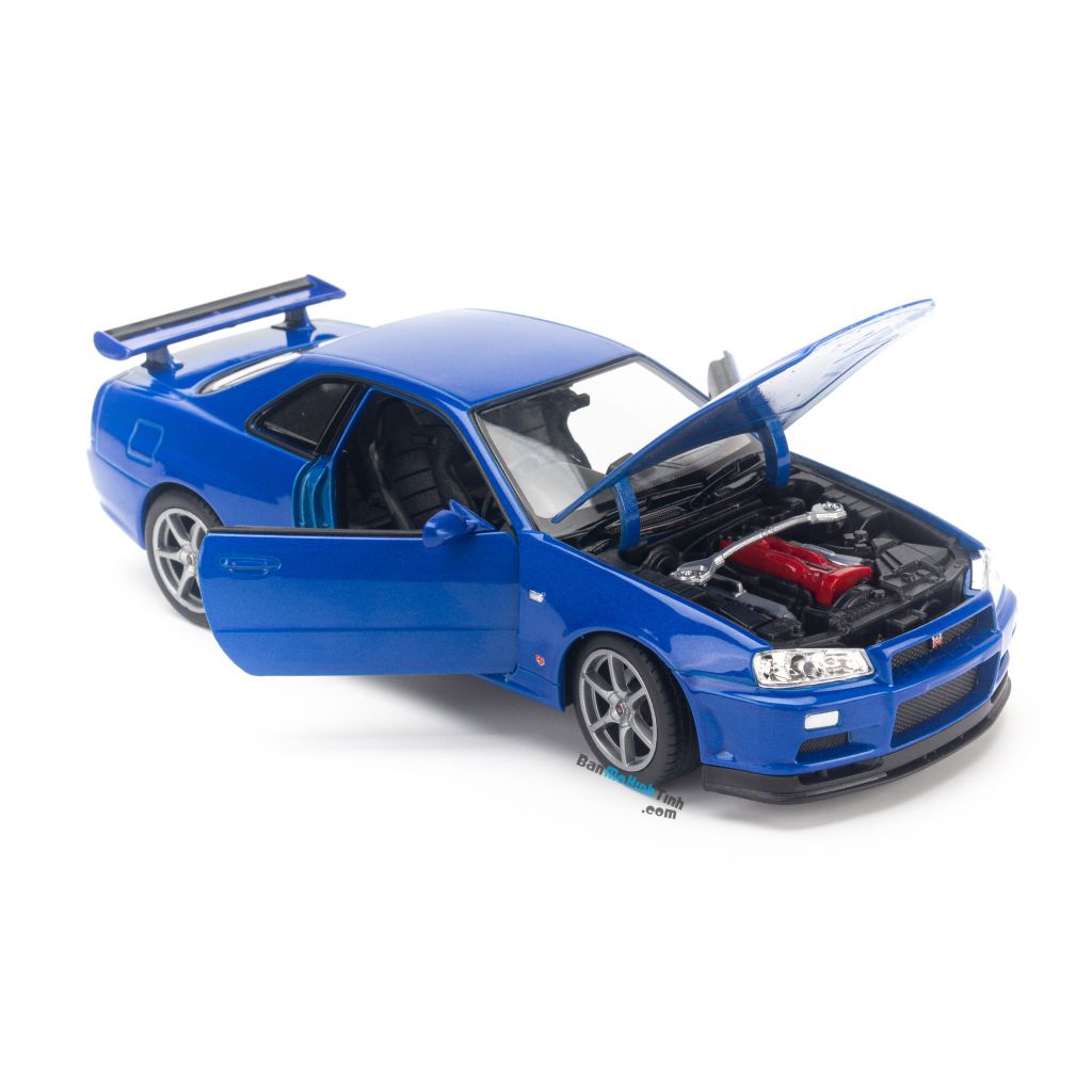 Mô hình xe Nissan Skyline GT-R R34 1:24 Welly - 24108