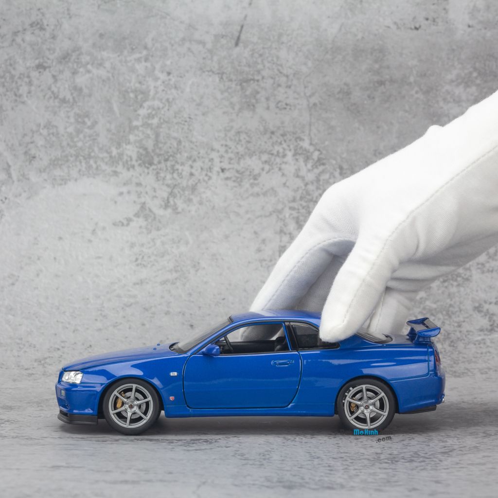 Mô hình xe Nissan Skyline GT-R R34 1:24 Welly - 24108