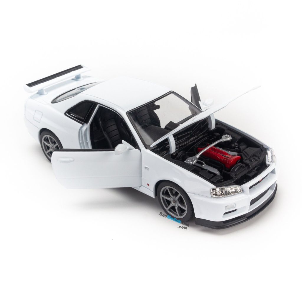Mô hình xe Nissan Skyline GT-R R34 1:24 Welly - 24108