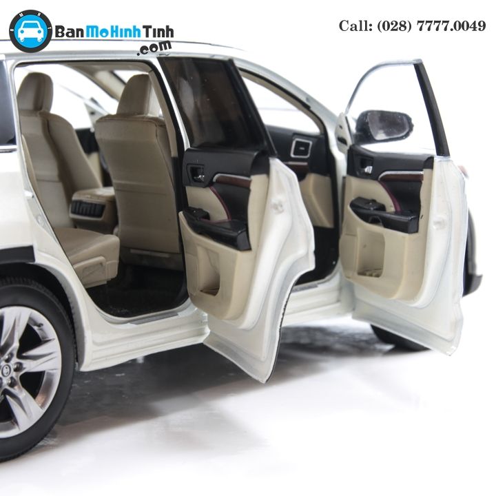 MÔ HÌNH TOYOTA HIGHLANDER 2018 WHITE 1:18 PAUDI