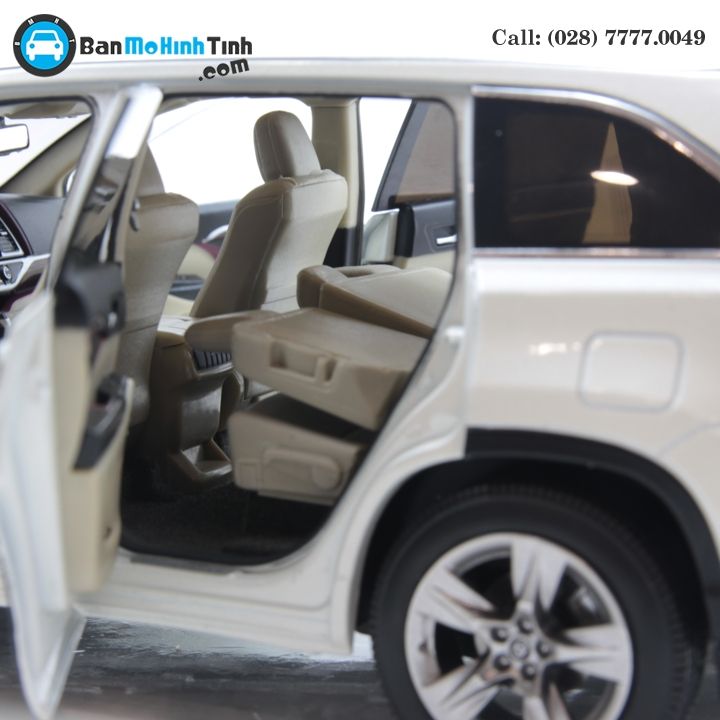 MÔ HÌNH TOYOTA HIGHLANDER 2018 WHITE 1:18 PAUDI
