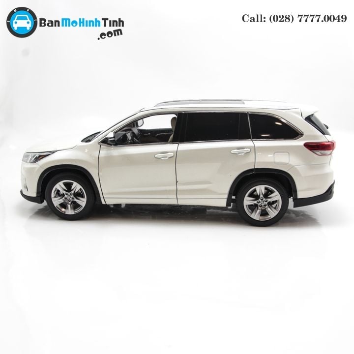 MÔ HÌNH TOYOTA HIGHLANDER 2018 WHITE 1:18 PAUDI