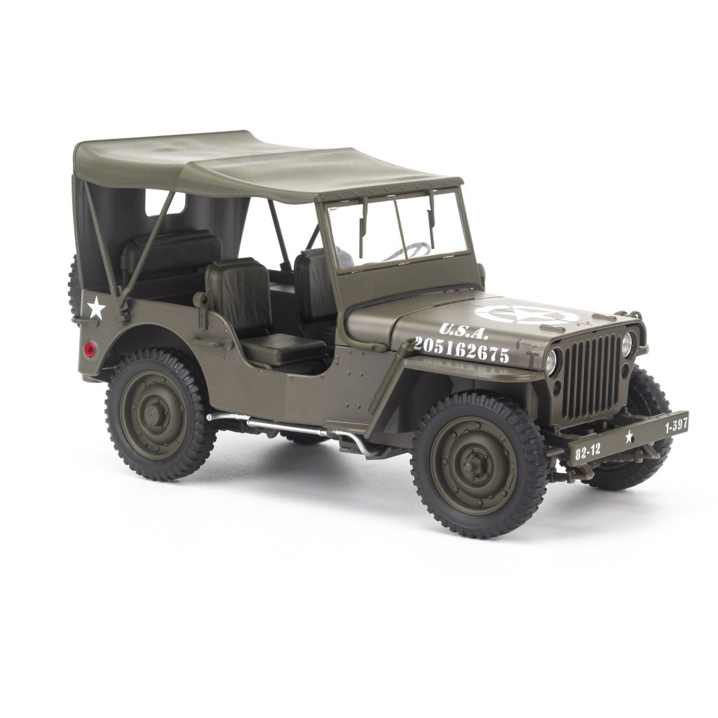 Mô hình xe quân sự Jeep 1941 Willys Hard Top Edition 1:18 Welly