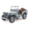 Mô hình xe quân sự Jeep 1941 Willys Convertible 1:18 Welly Grey (1)