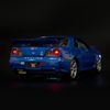 Mô hình xe Nissan Skyline GTR34 1:32 Jackiekim Blue (6)