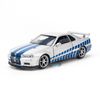 Mô hình xe Nissan Skyline GTR34 1:32 Jackiekim Silver (1)