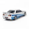 Mô hình xe Nissan Skyline GTR34 1:32 Jackiekim Silver (2)