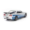 Mô hình xe thể thao Nissan Skyline R34 GT-R 1:36 Jackiekim Silver (2)