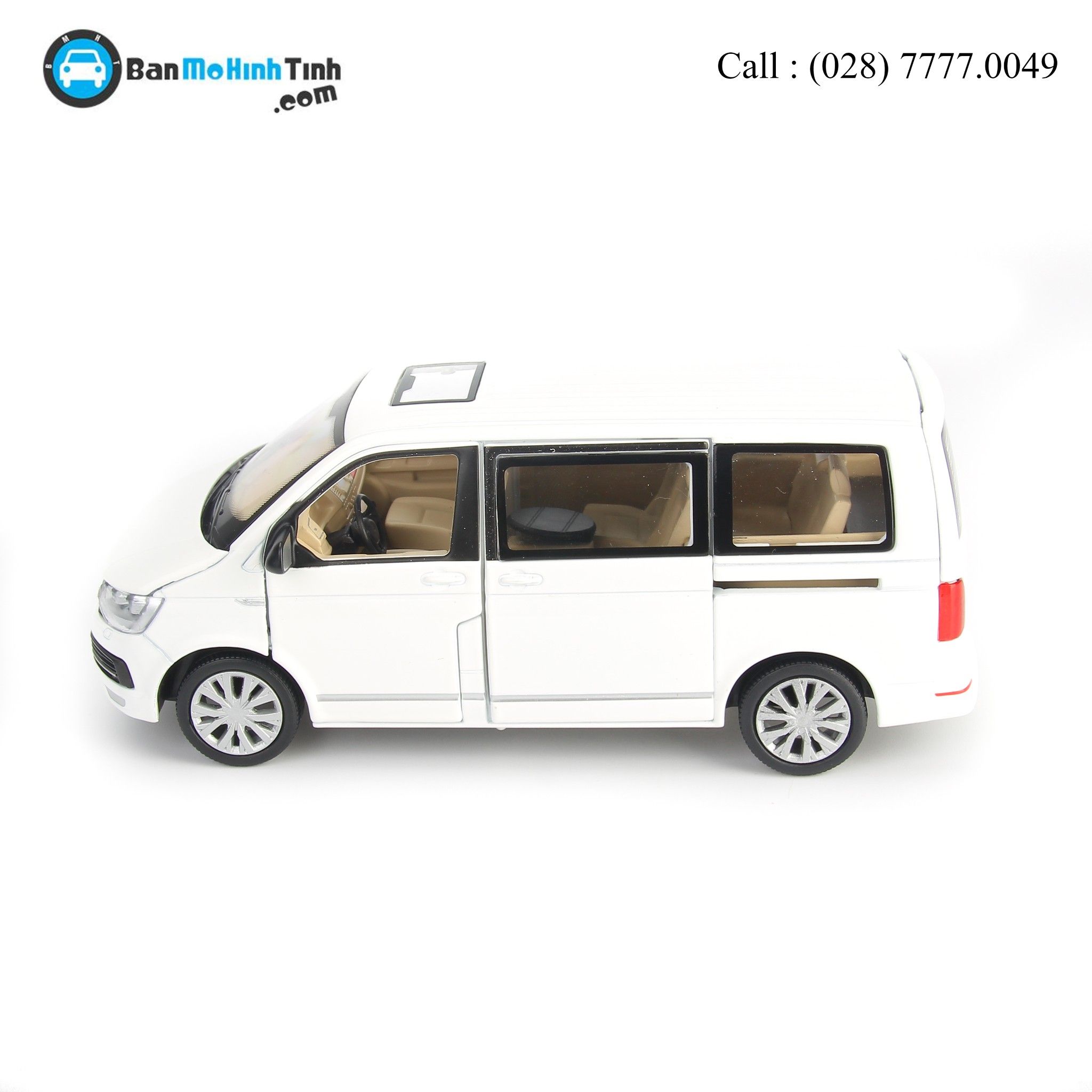 MÔ HÌNH VOLKSWAGEN MULTIVAN WHITE 1:32 DEALER