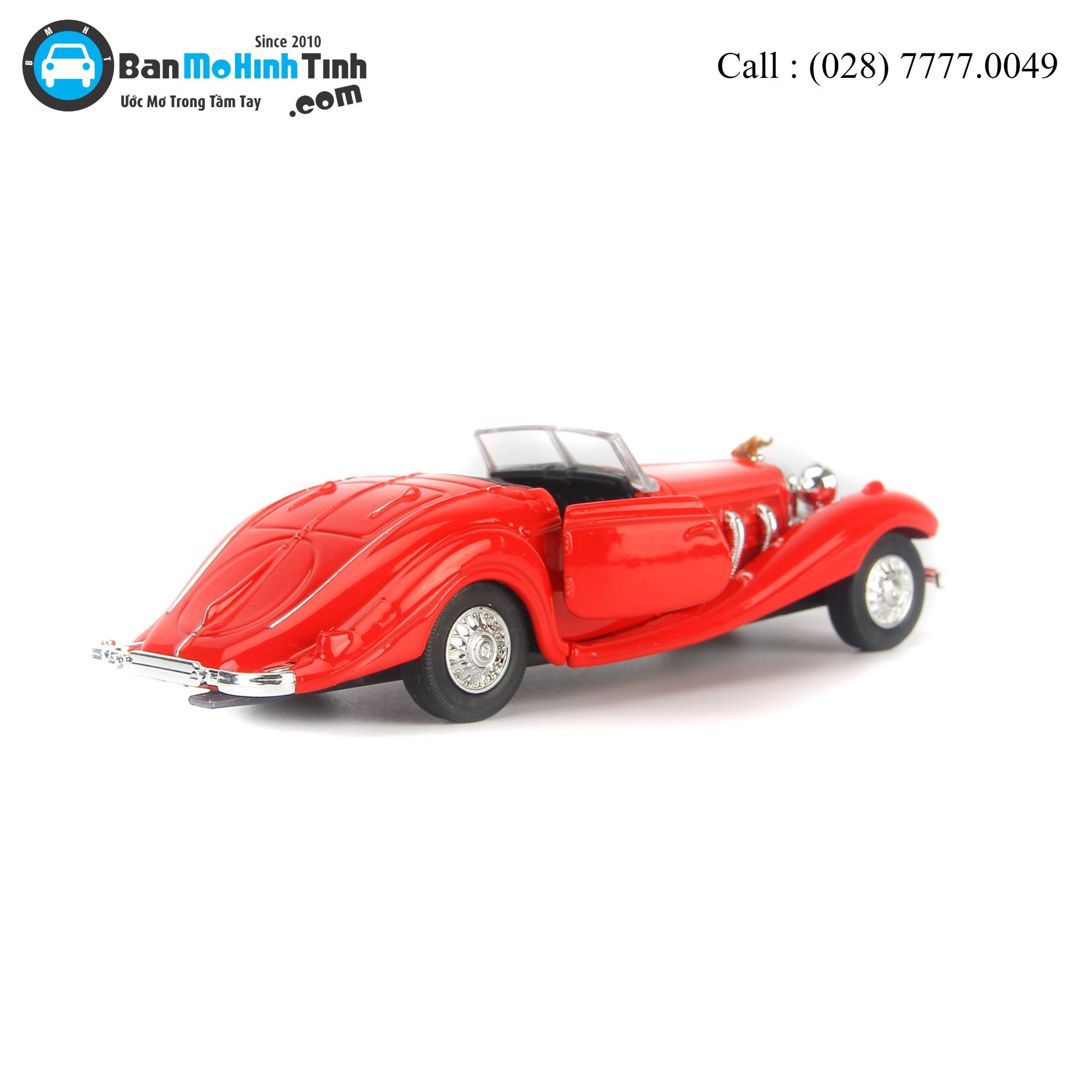 MÔ HÌNH MERCEDES-BENZ 500K TYP CONVERTIBLE RED 1:36 WELLY- 98879C