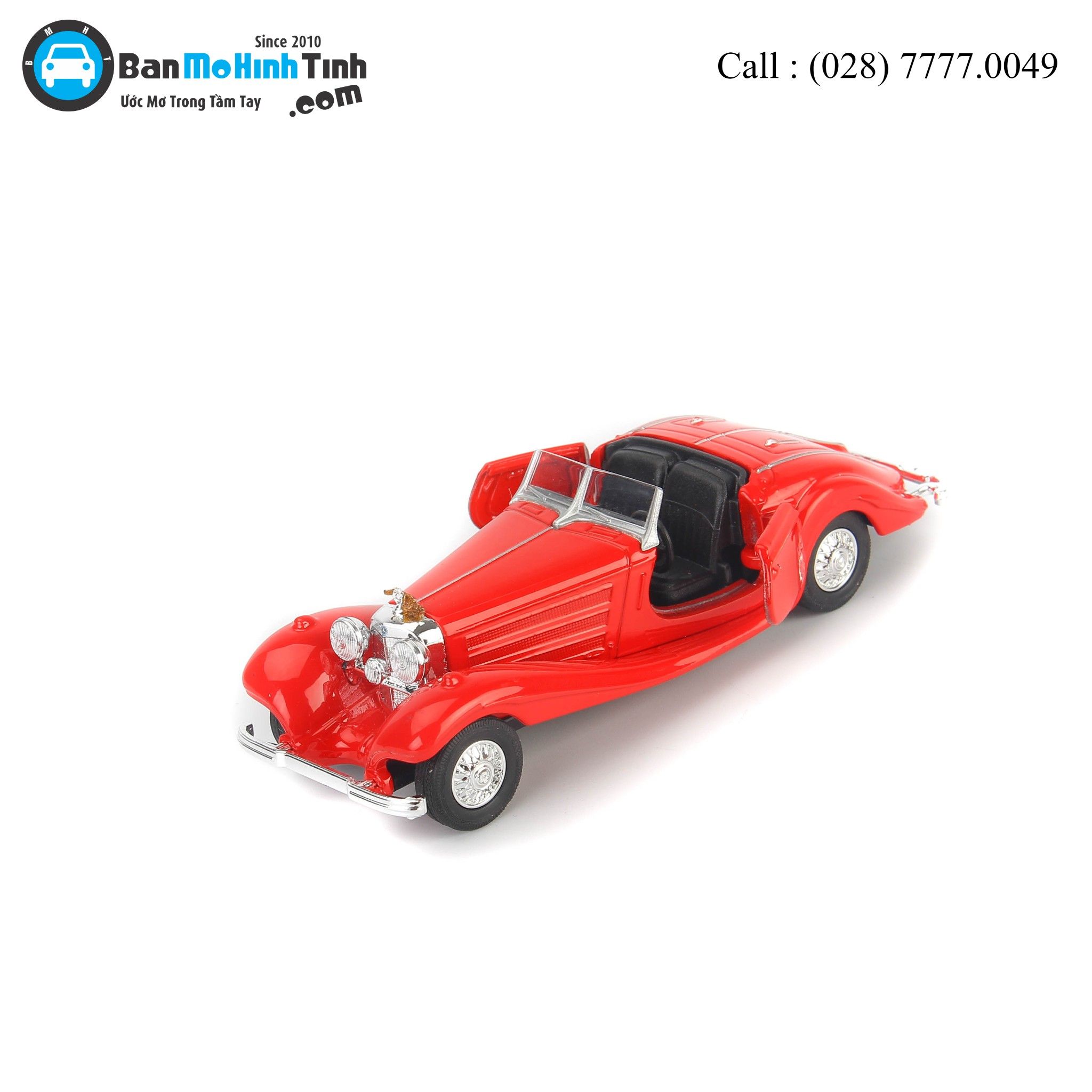MÔ HÌNH MERCEDES-BENZ 500K TYP CONVERTIBLE RED 1:36 WELLY- 98879C