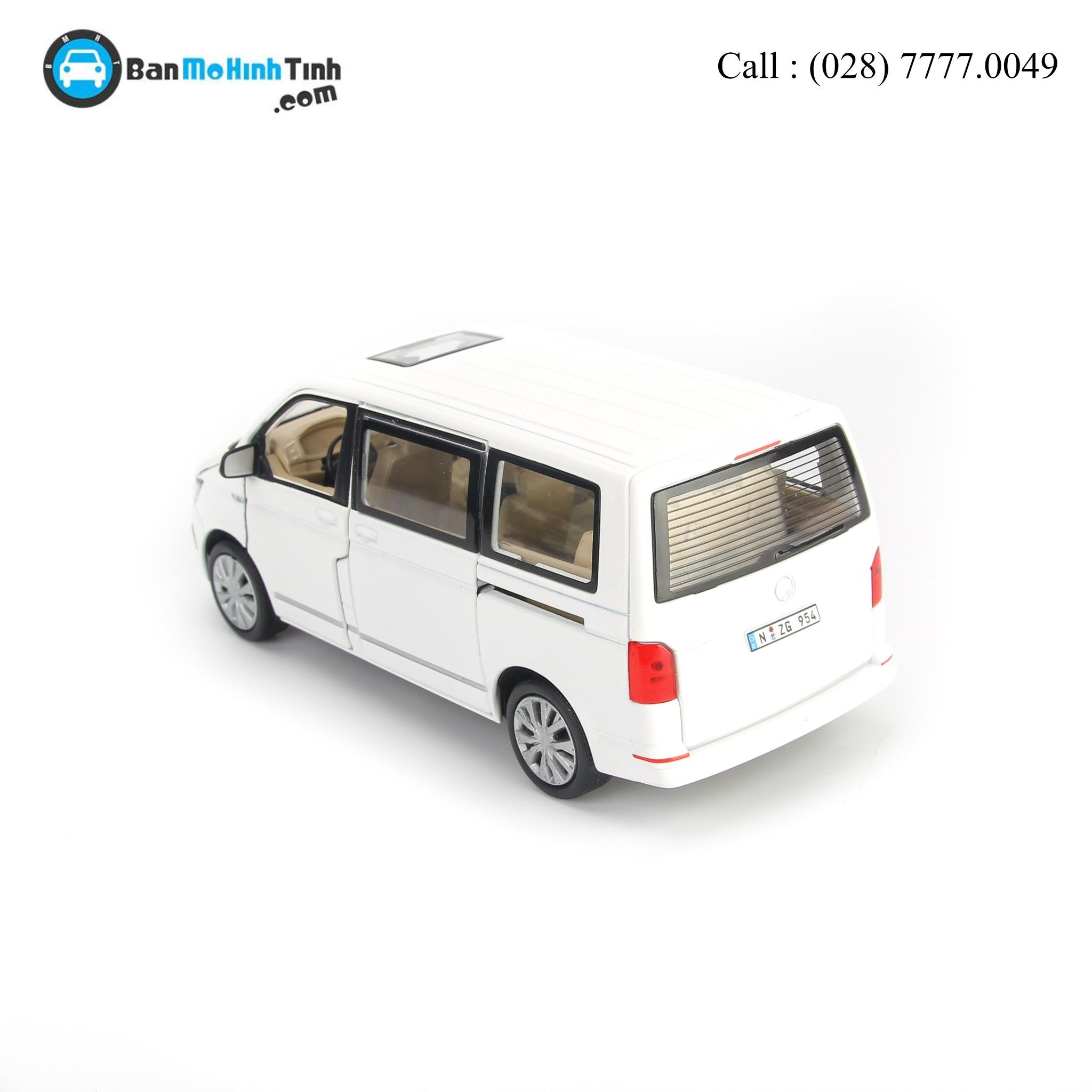 MÔ HÌNH VOLKSWAGEN MULTIVAN WHITE 1:32 DEALER
