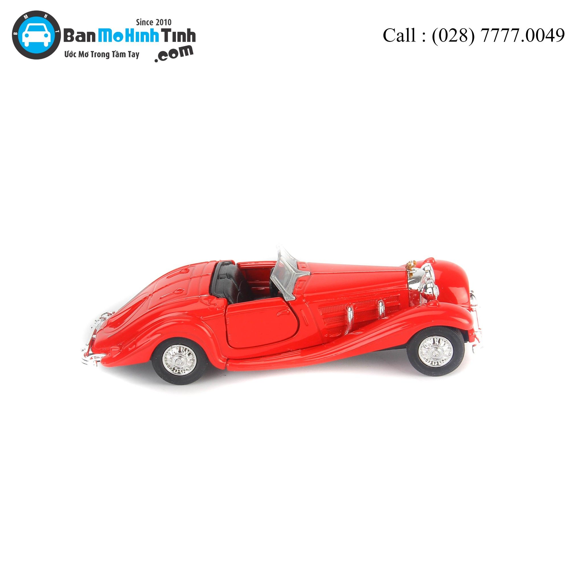 MÔ HÌNH MERCEDES-BENZ 500K TYP CONVERTIBLE RED 1:36 WELLY- 98879C