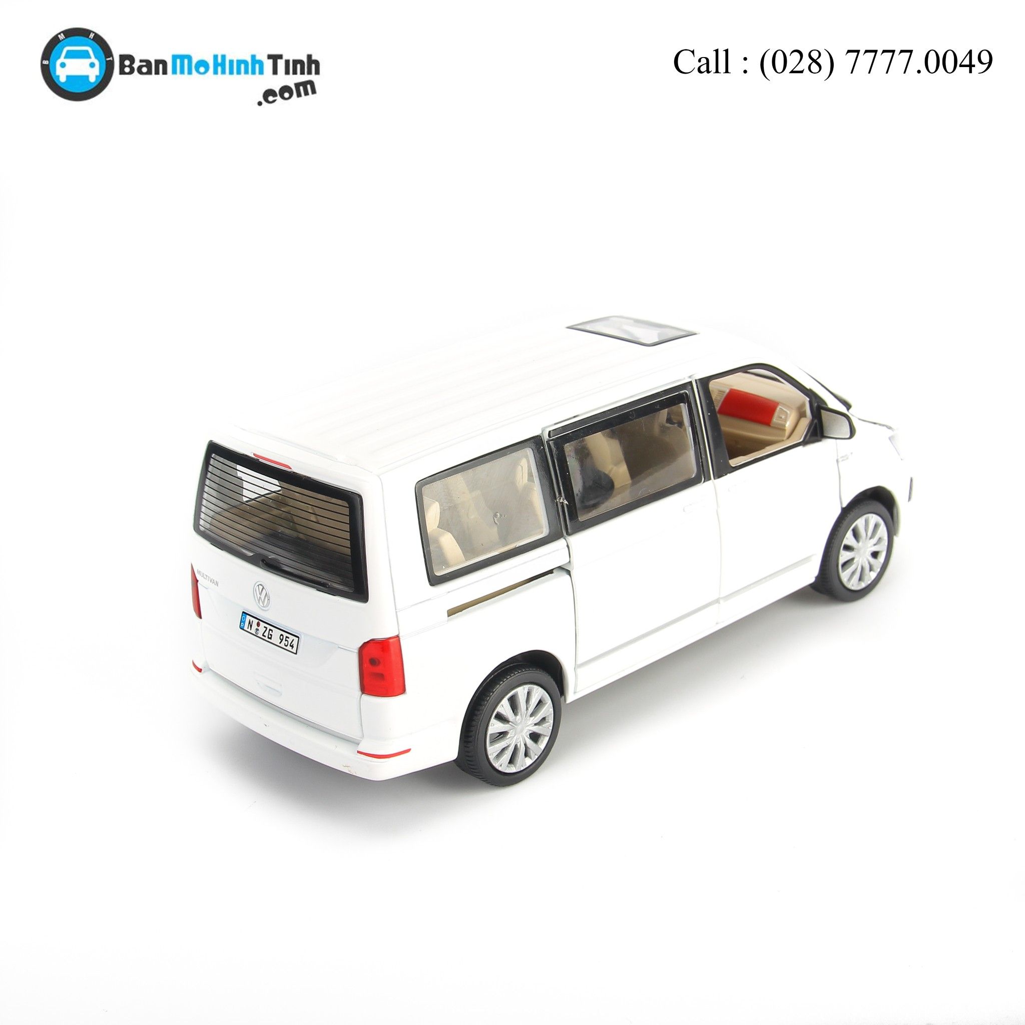 MÔ HÌNH VOLKSWAGEN MULTIVAN WHITE 1:32 DEALER