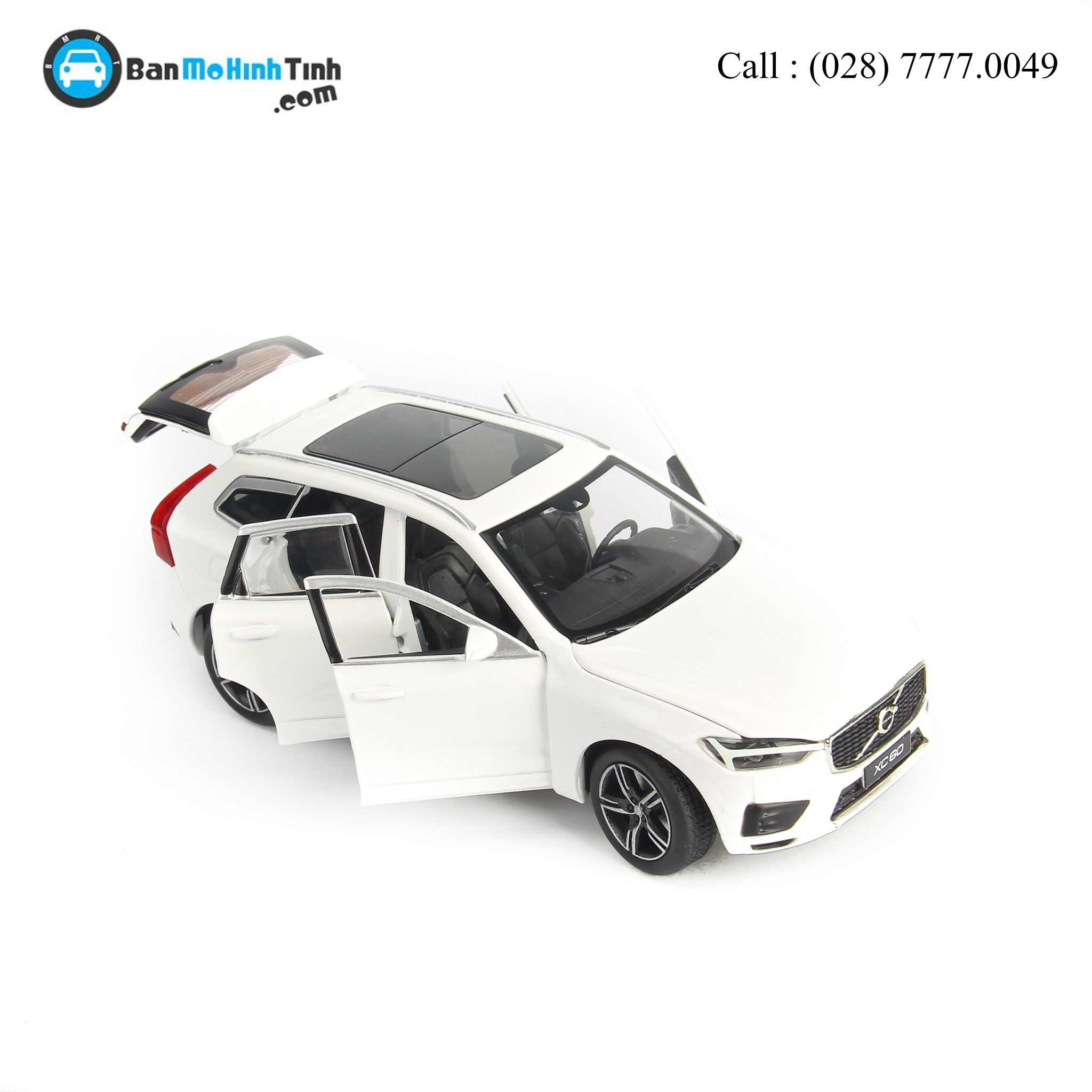 MÔ HÌNH VOLVO XC60 WHITE 1:32 JAKIECHAN-HIGH QUALITY