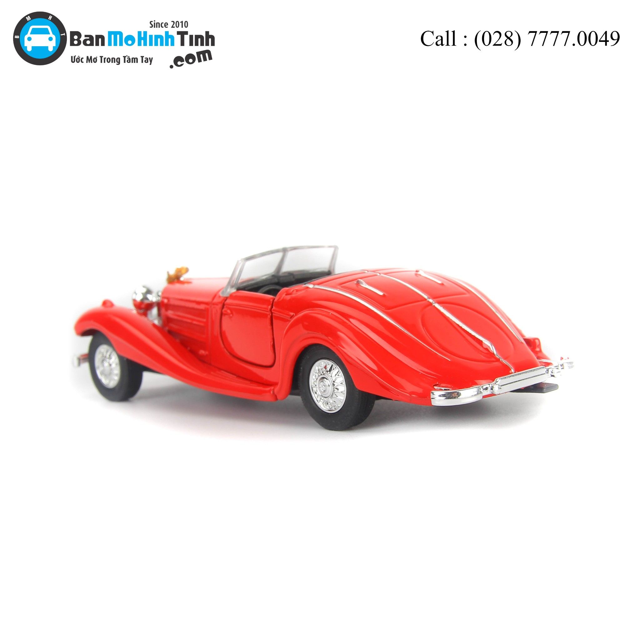 MÔ HÌNH MERCEDES-BENZ 500K TYP CONVERTIBLE RED 1:36 WELLY- 98879C
