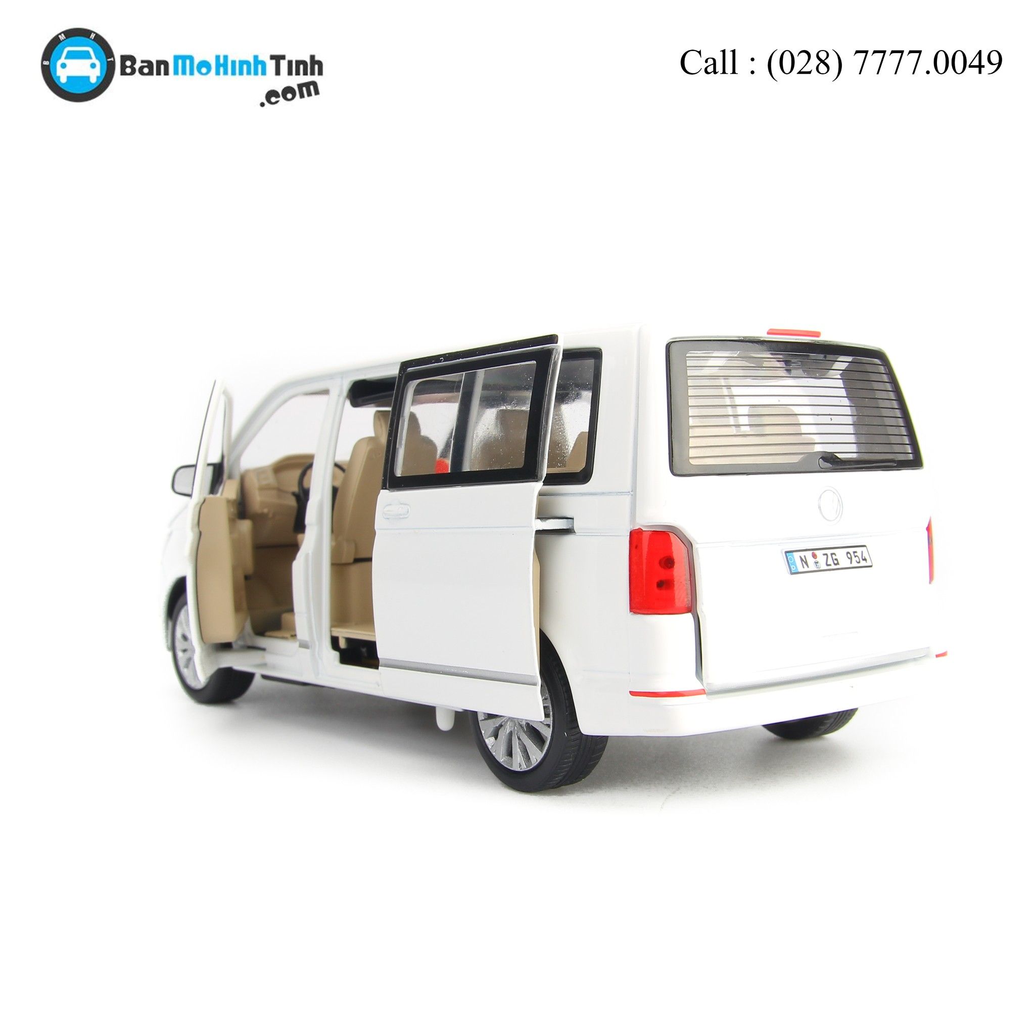 MÔ HÌNH VOLKSWAGEN MULTIVAN WHITE 1:32 DEALER